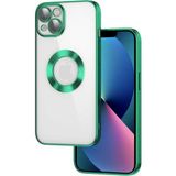 Apsuwa Apple iPhone 13 Omega Kamera Korumalı Logo Gösteren Silikon Yeşil Telefon Kılıfı