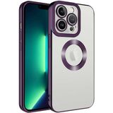 Apsuwa Apple iPhone 14 Pro Max Omega Kamera Korumalı Logo Gösteren Silikon Derin Mor Telefon Kılıfı