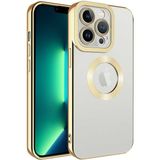 Apsuwa Apple iPhone 14 Pro Omega Kamera Korumalı Logo Gösteren Silikon Gold Telefon Kılıfı