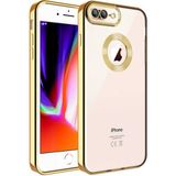 Apsuwa Apple iPhone 7 Plus Omega Kamera Korumalı Logo Gösteren Silikon Gold Telefon Kılıfı