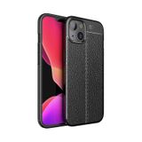 Apsuwa Apple Uyumlu iPhone 13 Niss Deri Dokulu Silikon Telefon Kılıfı