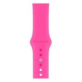 Apsuwa Apple Watch Nike 6 40MM Uyumlu Kordon Mat Jel Silikon Saat Kordonu 40/bb--Koyu Pembe