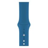 Apsuwa Apple Watch Nike 6 40MM Uyumlu Kordon Mat Jel Silikon Saat Kordonu 40/bb--Mavi