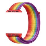 Apsuwa Apple Watch Nike Se 44MM Uyumlu Kordon Cırtcırt Kumaş Saat Kordonu 44/K03--KARIŞIK - Renkli