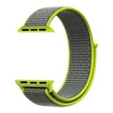 Apsuwa Apple Watch Nike Se 44MM Uyumlu Kordon Cırtcırt Kumaş Saat Kordonu 44/K03--KOYU Sarı