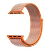 Apsuwa Apple Watch Nike Se 44MM Uyumlu Kordon Cırtcırt Kumaş Saat Kordonu 44/K03--TURUNCU