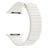 Apsuwa Apple Watch Se 44MM Uyumlu Kordon Loop Deri Mıknatıslı Saat Kordonu 44/K09--BEYAZ