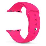 Apsuwa Apple Watch Se 44MM Uyumlu Kordon Yumuşak Lüx Silikon Saat Kordonu 44/aa--Koyu Pembe