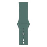 Apsuwa Apsuwa Apple Watch Nike 6 40MM Uyumlu Kordon Mat Jel Silikon Saat Kordonu 40/bb--Çam Yeşili