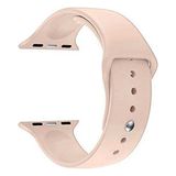Apsuwa Apsuwa Apple Watch Se 44MM Uyumlu Kordon Yumuşak Lüx Silikon Saat Kordonu 44/aa--Pembe