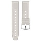 Apsuwa Honor Choice Band 20MM ile Uyumlu Kordon Kayış Dikiş Desenli Silikon KRD102 Lms 20/dds Krem