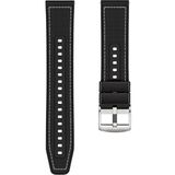 Apsuwa Honor Choice Band 20MM ile Uyumlu Kordon Kayış Dikiş Desenli Silikon KRD102 Lms 20/dds Siyah