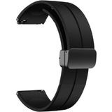 Apsuwa Huawei Watch Gt4 46 mm Kordon D-Buckle Mıknatıslı Silikon 22/22HHZ - Siyah