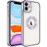 Apsuwa Iphone 11 Kılıf Omega Kamera Korumalı Logo Gösteren Silikon - Açık Lila