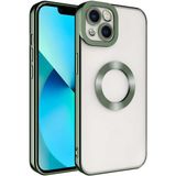 Apsuwa Iphone 14 Kılıf Omega Kamera Korumalı Logo Gösteren Silikon - Yeşil
