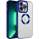 Apsuwa Iphone 14 Pro Max Kılıf Omega Kamera Korumalı Logo Gösteren Silikon - Lacivert