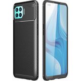Apsuwa Oppo Reno 4 Lite (CPH2125) Karbon Görünüm Negro Silikon Kılıf - Siyah