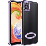 Apsuwa Samsung Galaxy A03 Kılıf Omega Kamera Korumalı Logo Gösteren Silikon - Lila