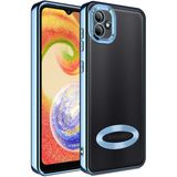 Apsuwa Samsung Galaxy A03 Kılıf Omega Kamera Korumalı Logo Gösteren Silikon - Mavi