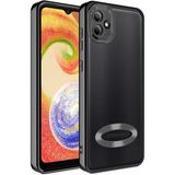 Apsuwa Samsung Galaxy A03 Kılıf Omega Kamera Korumalı Logo Gösteren Silikon - Siyah