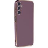Apsuwa Samsung Galaxy A24 Bark Parlak Kenarlı Silikon Mor Kılıf