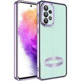 Apsuwa Samsung Galaxy A33 Kılıf Omega Kamera Korumalı Logo Gösteren Silikon - Lila