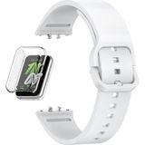 Apsuwa Samsung Galaxy Fit 3 Kordon + Ekran Koruyucu Kasa Şeffaf - Beyaz