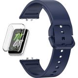 Apsuwa Samsung Galaxy Fit 3 Kordon + Ekran Koruyucu Kasa Şeffaf - Lacivert