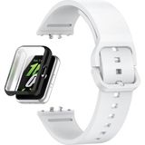 Apsuwa Samsung Galaxy Fit 3 Kordon + Ekran Koruyucu Kasa Siyah - Beyaz