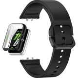 Apsuwa Samsung Galaxy Fit 3 Kordon + Ekran Koruyucu Kasa Siyah
