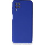 Apsuwa Samsung Galaxy M12 Kılıf Ultra Elastik Rubber Premier Lacivert Kılıf