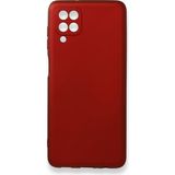 Apsuwa Samsung Galaxy M12 Kılıf Ultra Elastik Silikon Rubber Premier Bordo