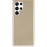 Apsuwa Samsung Galaxy S22 Ultra Silikon Premier Soft Gold Kılıf
