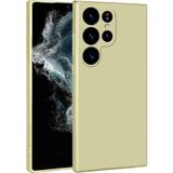 Apsuwa Samsung Galaxy S23 Ultra Silikon Premier Kamera Korumalı Gold Kılıf