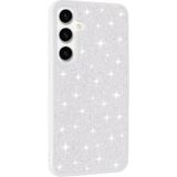 Apsuwa Samsung Galaxy S24 Plus Kılıf Parlak Taşlı + Ekran Koruyucu Nano - Beyaz