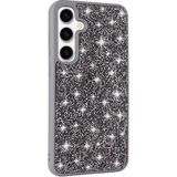 Apsuwa Samsung Galaxy S24 Plus Kılıf Parlak Taşlı + Ekran Koruyucu Nano - Gri