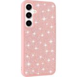 Apsuwa Samsung Galaxy S24 Plus Kılıf Parlak Taşlı + Ekran Koruyucu Nano - Pembe