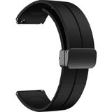 Apsuwa Samsung Galaxy Watch 3 45MM Kordon Kayış D-Buckle Sport Silikon 22/K2D - Siyah