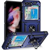 Apsuwa Samsung Galaxy Z Flip 5 Kılıf Vega Yüzüklü Standlı Lacivert