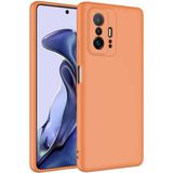 Apsuwa Xiaomi Mi 11T Pro Kılıf Lansman Içi Kadife Silikon - Turuncu
