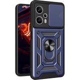 Apsuwa Xiaomi Poco F5 Kılıf Yüzüklü Sürgülü Kamera Korumalı Pars - Lacivert