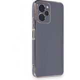 Apsuwa Xiaomi Poco X5 Pro 5g Kılıf Bark Parlak Kenarlı Silikon + Ekran Koruyucu - Mavi