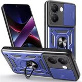 Apsuwa Xiaomi Poco X7 Pro Uyumlu Kılıf Pars Yüzüklü Sürgülü Kamera Korumalı Lacivert
