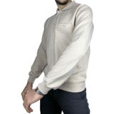 APT PRESTIGE Erkek Bej Polo Yaka Cepli Normal Kalıp Sweat Kazak BEJ M