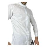 APT PRESTIGE Erkek Beyaz Damatlık Ata Yaka Kol Düğmeli Slim Fit Gömlek Beyaz S