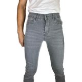 APT PRESTIGE Erkek Dar Kesim Boru Paça Denim Likralı Gri Kot Pantolon - 36 - 11-Gri