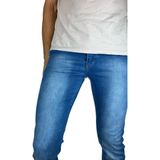 APT PRESTIGE Erkek Dar Kesim Boru Paça Denim Likralı Mavi Kot Pantolon - 32 - 10M-Mavi