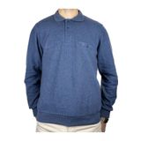 APT PRESTIGE Erkek Indigo Polo Yaka Cepli Normal Kalıp Kazak İndigo M