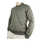APT PRESTIGE Erkek Yeşil Cepli Kalın Uzun Kol Yumuşak Dokulu Selanik Kazak YEŞİL 5XL