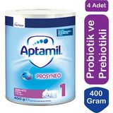 Aptamil Prosyneo 1 Bebek Sütü 400 gr 4'lü Paket 0-6 Ay İçin Özel İçerik ile Destekleyici